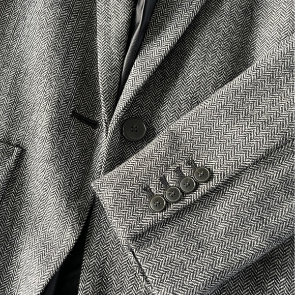 Madewell Larsen Blazer Charcoal Herringbone - Picture 7 of 8